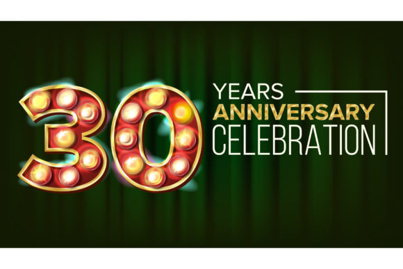 30 Years Anniversary Banner Vector: A Modern Design Solution for Milestone Celebrations