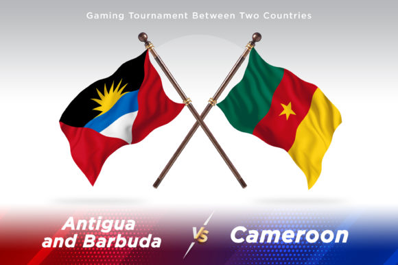 Antigua Versus Cameroon Two Flags
