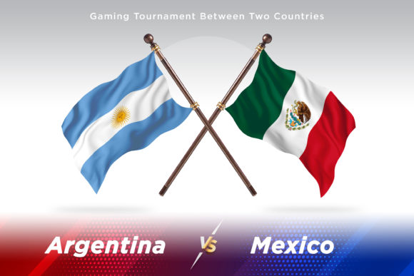Argentina Versus Mexico Two Flags Design