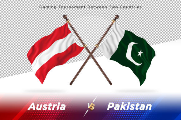 Austria and Pakistan Flags in a Versus Design