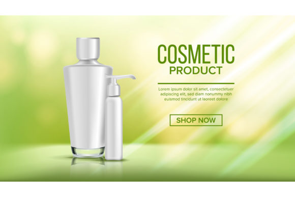 Cosmetic Bottle Poster Vector for Sale