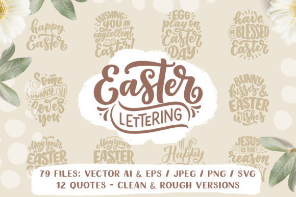 Easter Lettering Set for Creative Designs