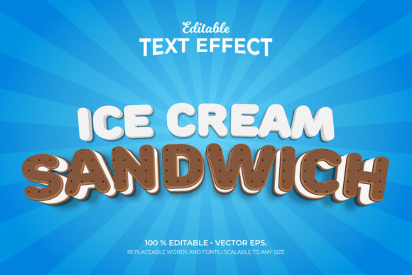 Ice Cream Sandwich Editable Text Effect: A Creative Design Solution for Versatile Use