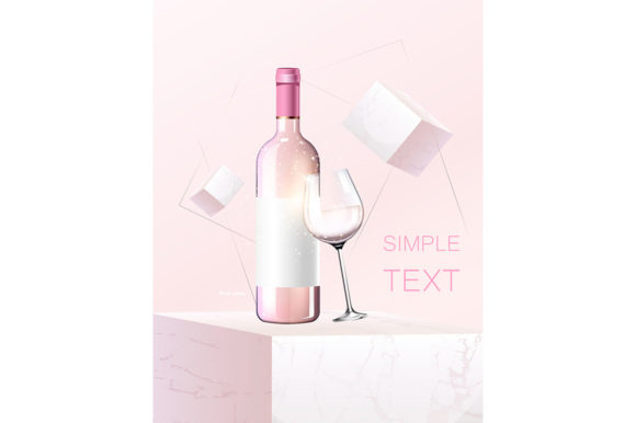 Rose Wine Realistic Product Vector: A Detailed Guide for Designers and Marketers