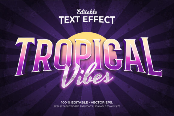 Tropical Vibes Text Effects for Vibrant Design Projects